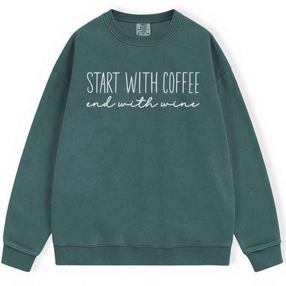 Start With Coffee Sweatshirt