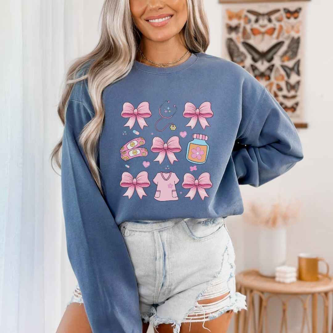 Girly Coquette Nurse Sweatshirt