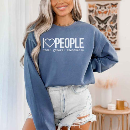 I Love People Funny Sweatshirt