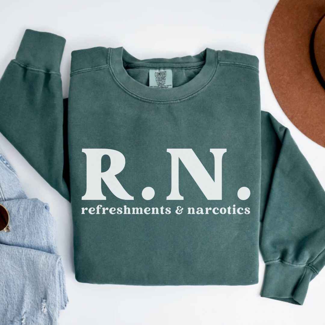 Refreshments & Narcotics Funny Sweatshirt