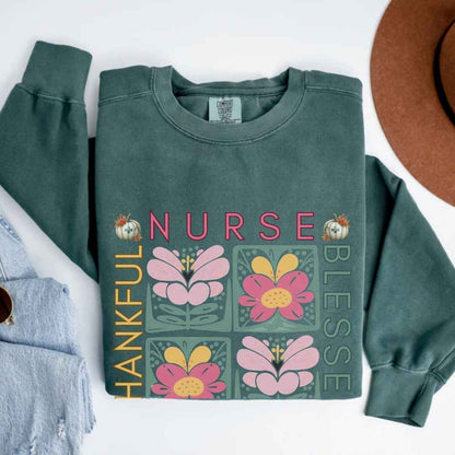 Thankful & Blessed General Nurse Fall Sweatshirt