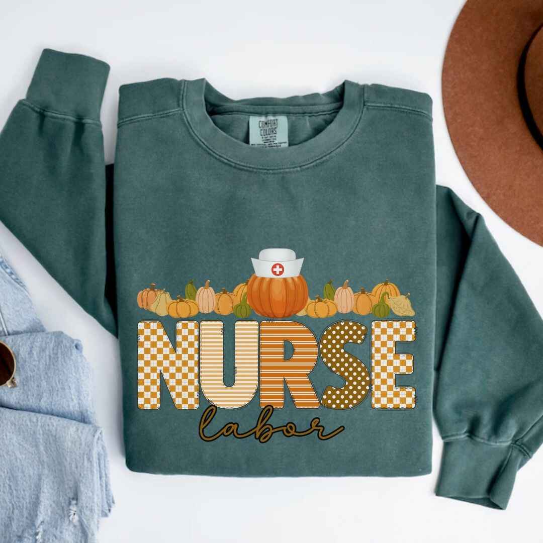 Labor And Delivery L&D Pumpkin Fall Nurse Sweatshirt