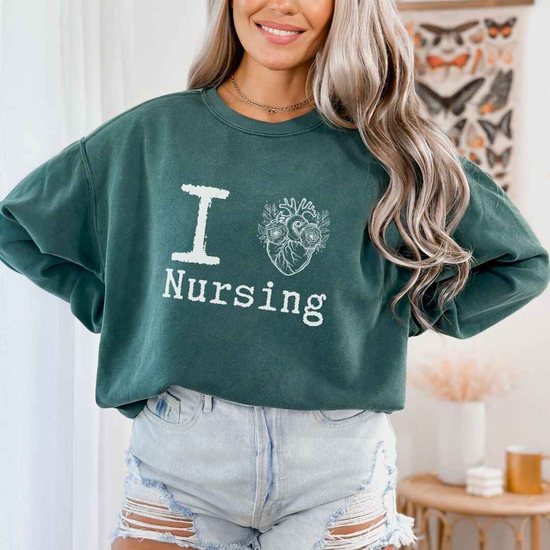 I Heart Nursing Sweatshirt