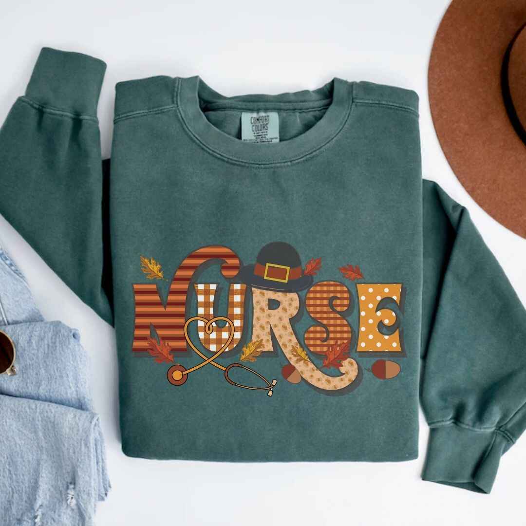 Thanksgiving Fall Nurse Sweatshirt