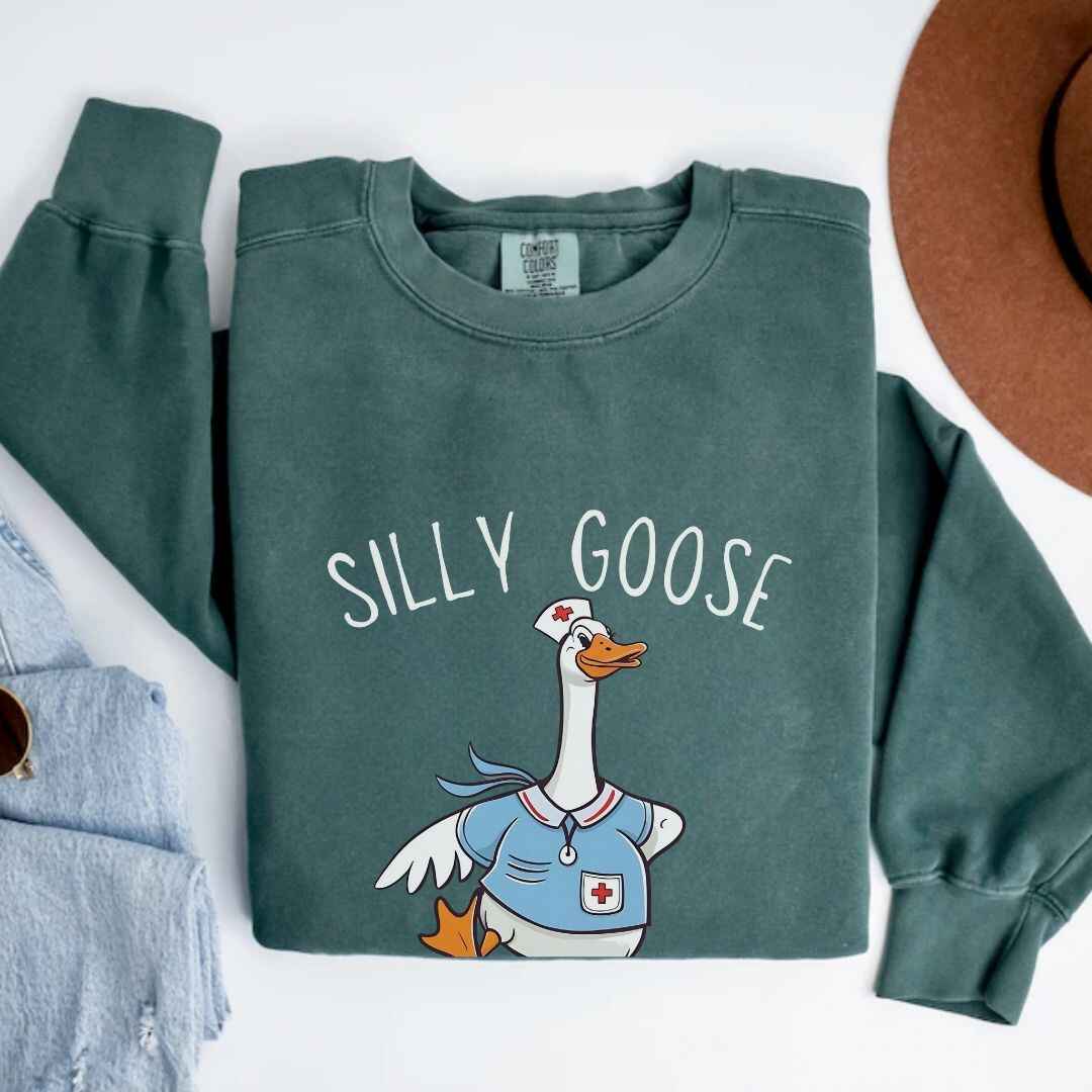 Silly Goose Nurse Club Funny Sweatshirt