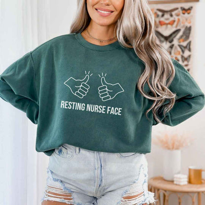 Resting Nurse Face Sweatshirt