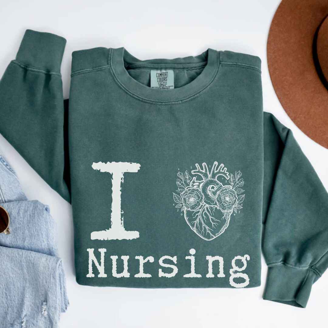 I Heart Nursing Sweatshirt