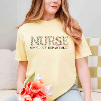 Oncology Nurse Oncology Department Floral T-shirt