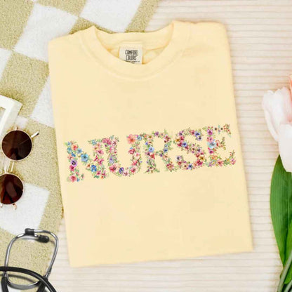 General Nurse Bright Floral T-shirt