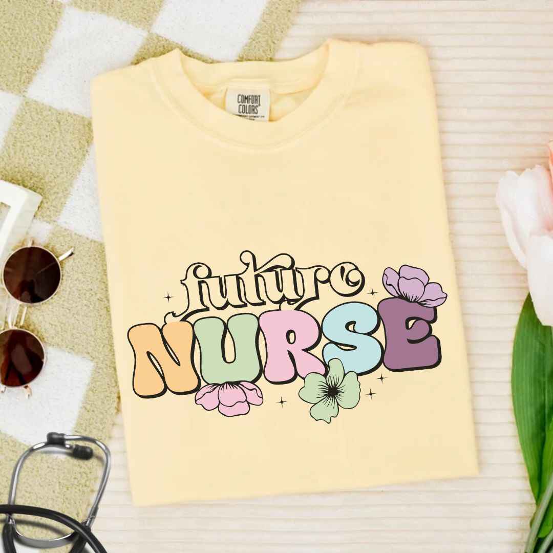 Floral Future Nurse T-shirt