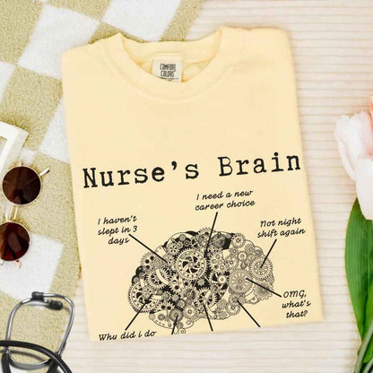 Nurse's Brain Funny T-shirt