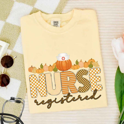 Registered Nurse Pumpkin Fall T-shirt