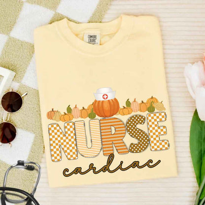 Cardiac Nurse Pumpkin Fall T-shirt