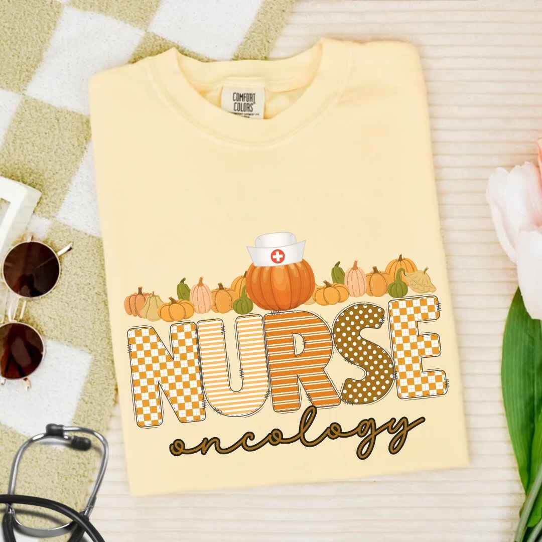 Oncology Nurse Pumpkin Fall T-shirt