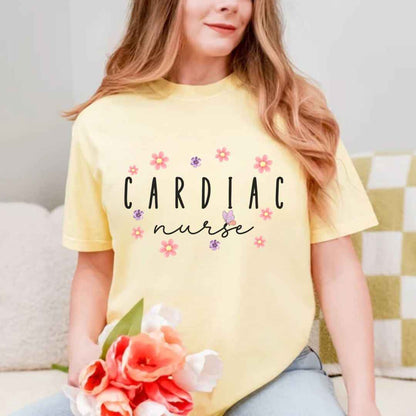 Cardiac Nurse Floral T-shirt