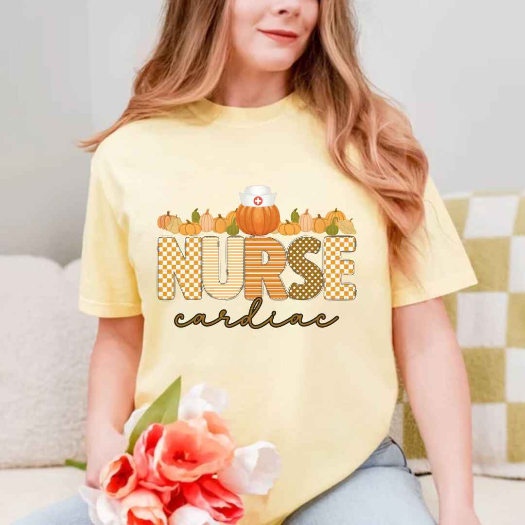 Cardiac Nurse Pumpkin Fall T-shirt