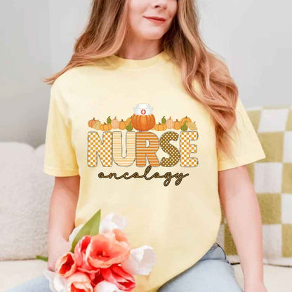 Oncology Nurse Pumpkin Fall T-shirt