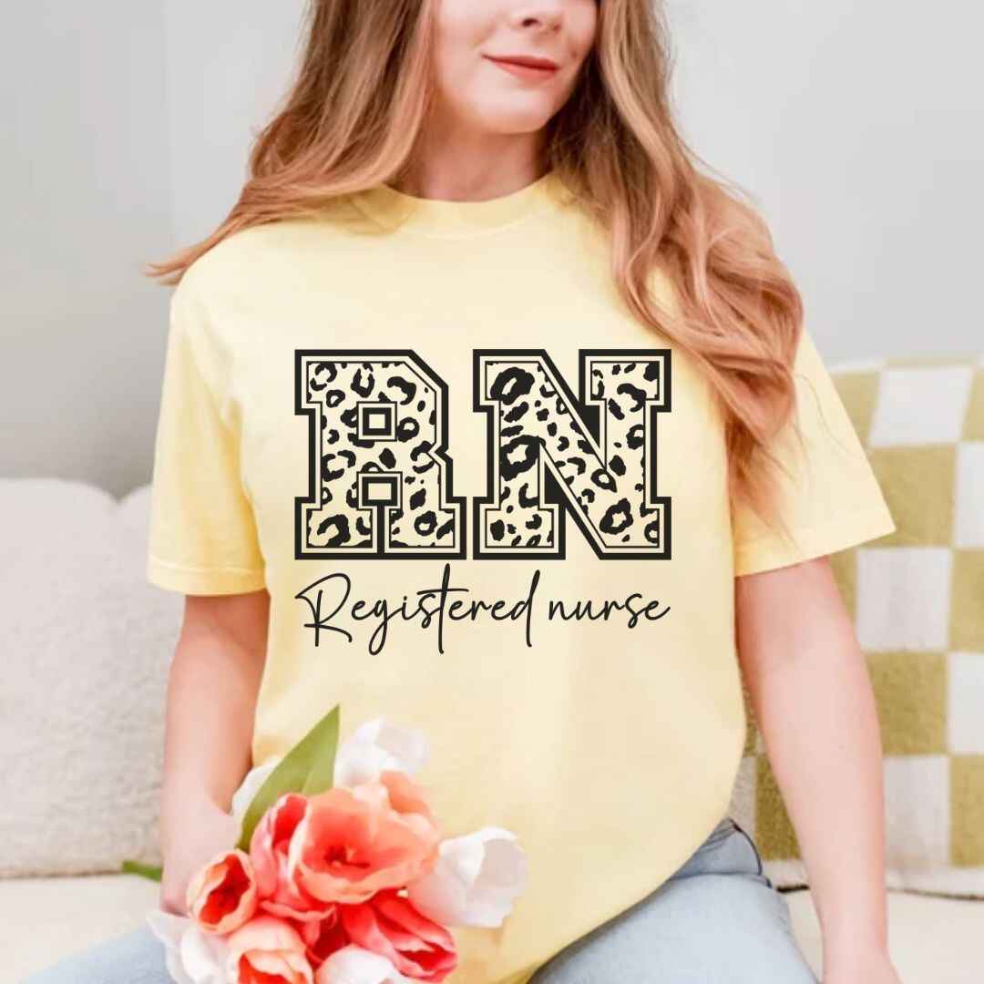 Registered Nurse RN Leopard Print T-shirt