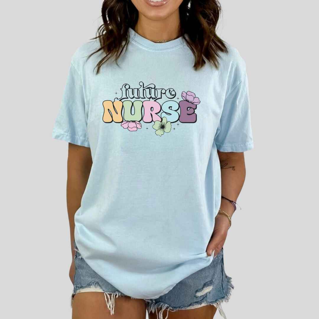 Floral Future Nurse T-shirt