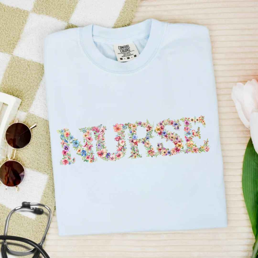 General Nurse Bright Floral T-shirt