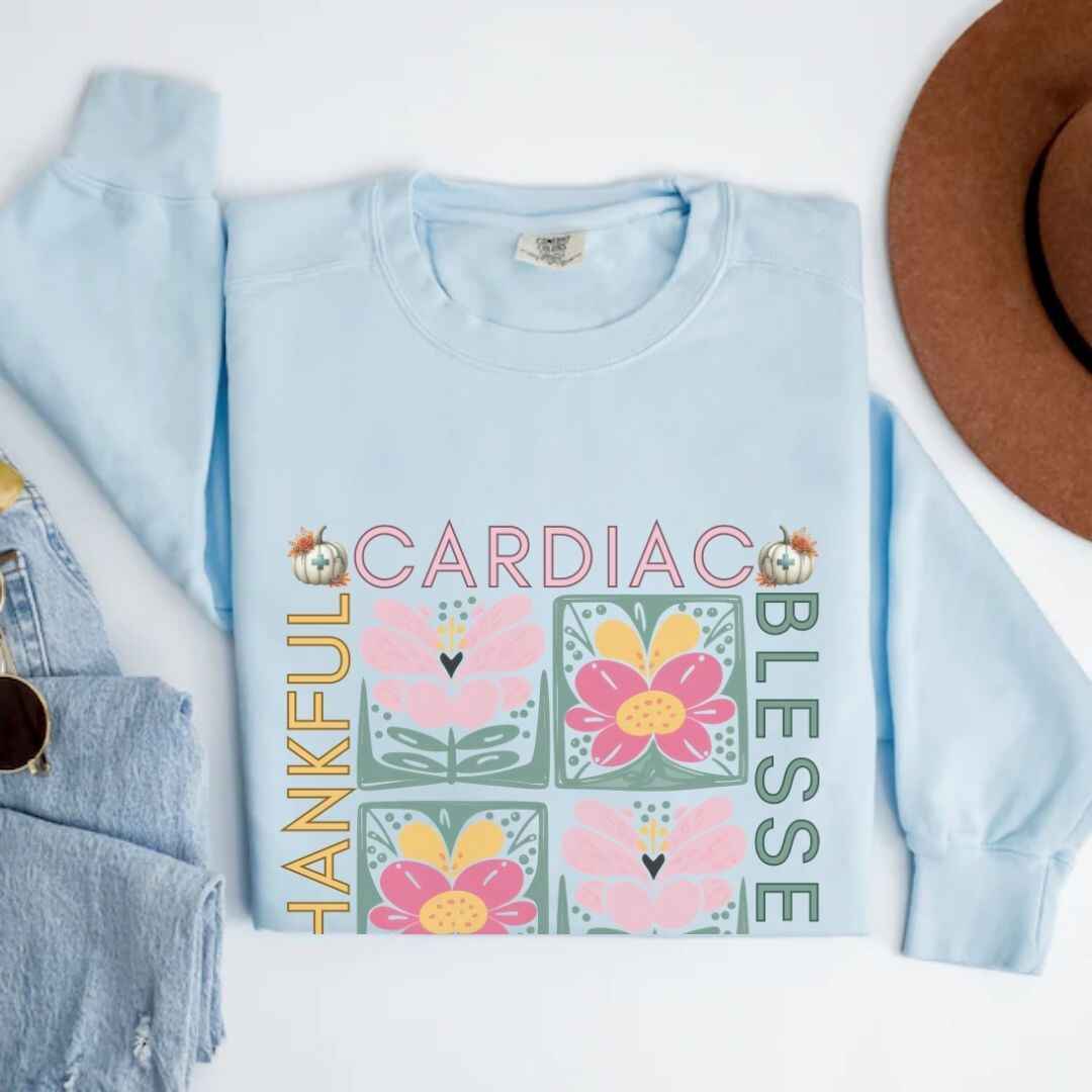 Thankful & Blessed Cardiac Nurse Fall Sweatshirt