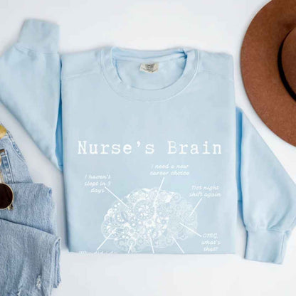 Nurse's Brain Funny Sweatshirt