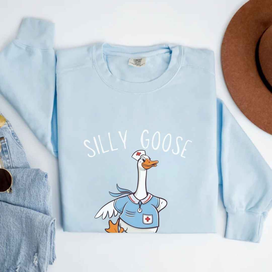 Silly Goose Nurse Club Funny Sweatshirt