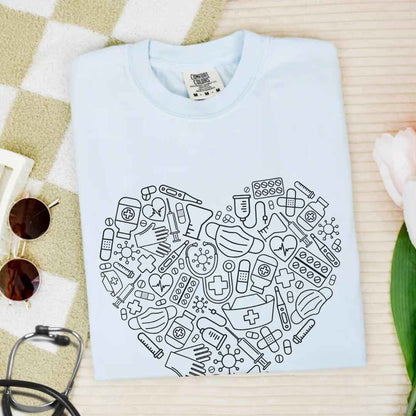 For The Love Of Medicine Heart T-shirt