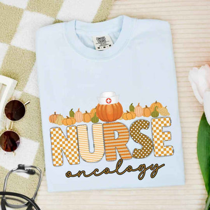 Oncology Nurse Pumpkin Fall T-shirt