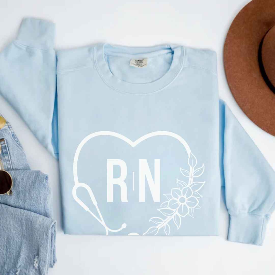 Registered Nurse Heart Stethoscope Sweatshirt