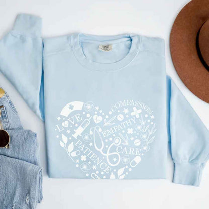 Love, Compassion, Empathy Heart Sweatshirt