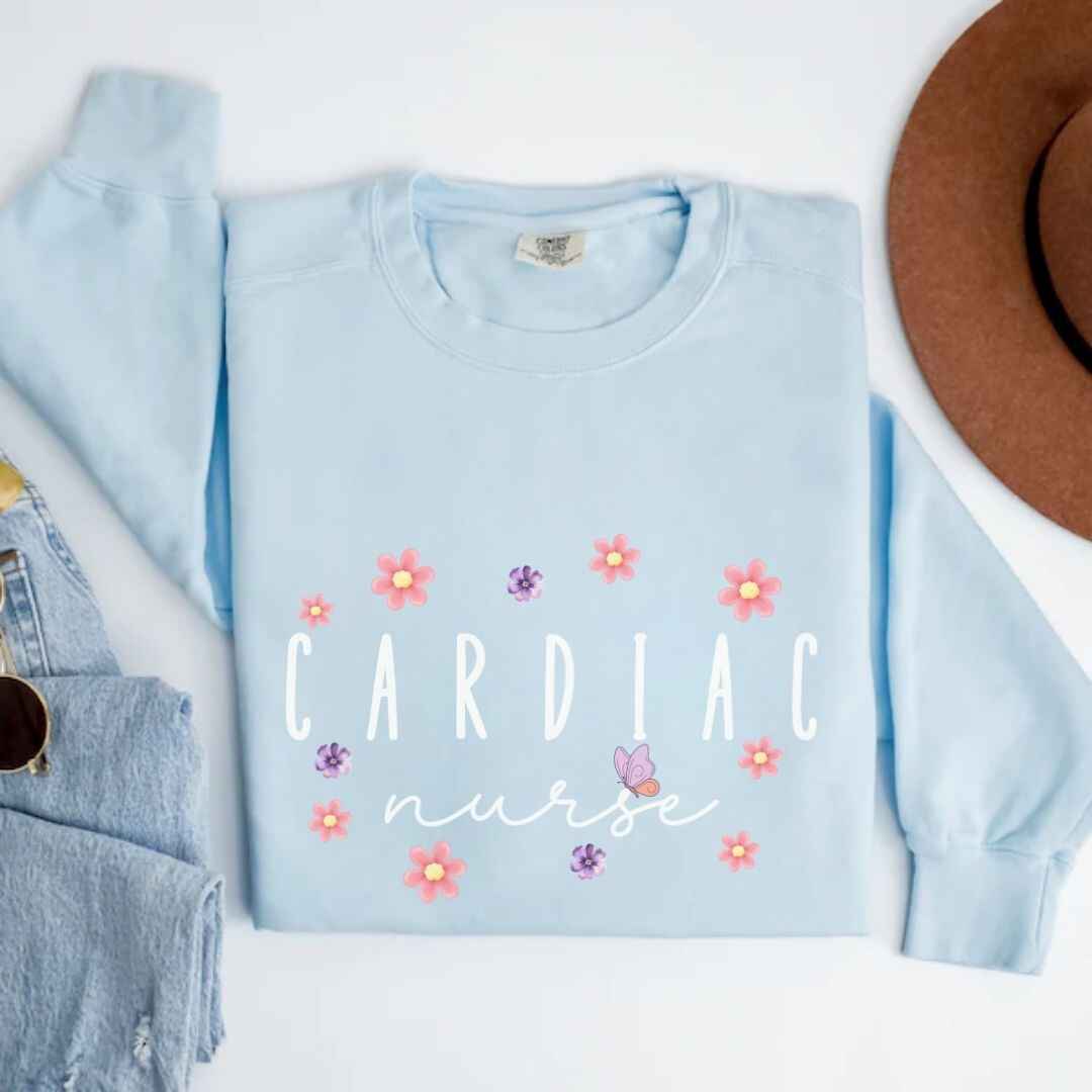 Cardiac Nurse Floral Sweatshirt