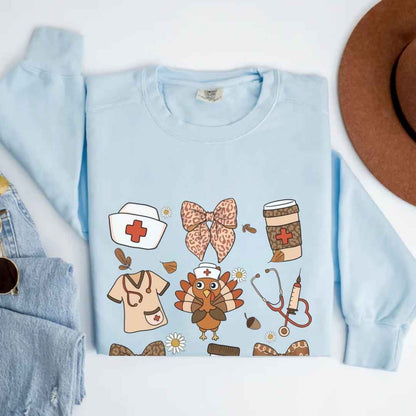 Thanksgiving Fall Nurse Coquette Sweatshirt