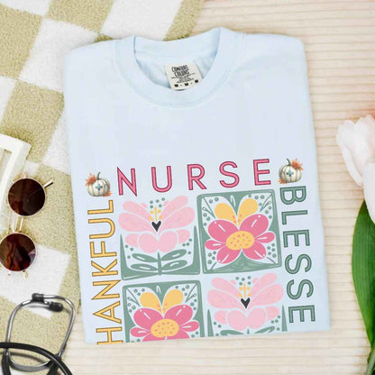 Thankful & Blessed General Nurse Fall T-shirt