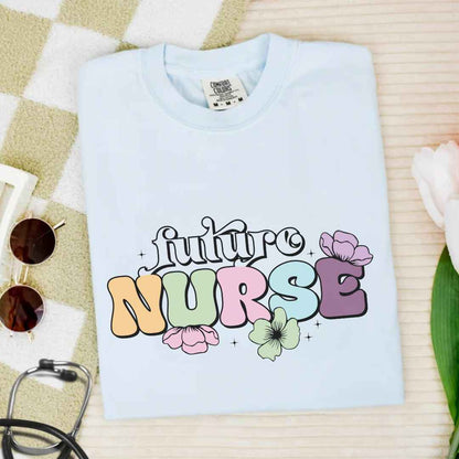 Floral Future Nurse T-shirt