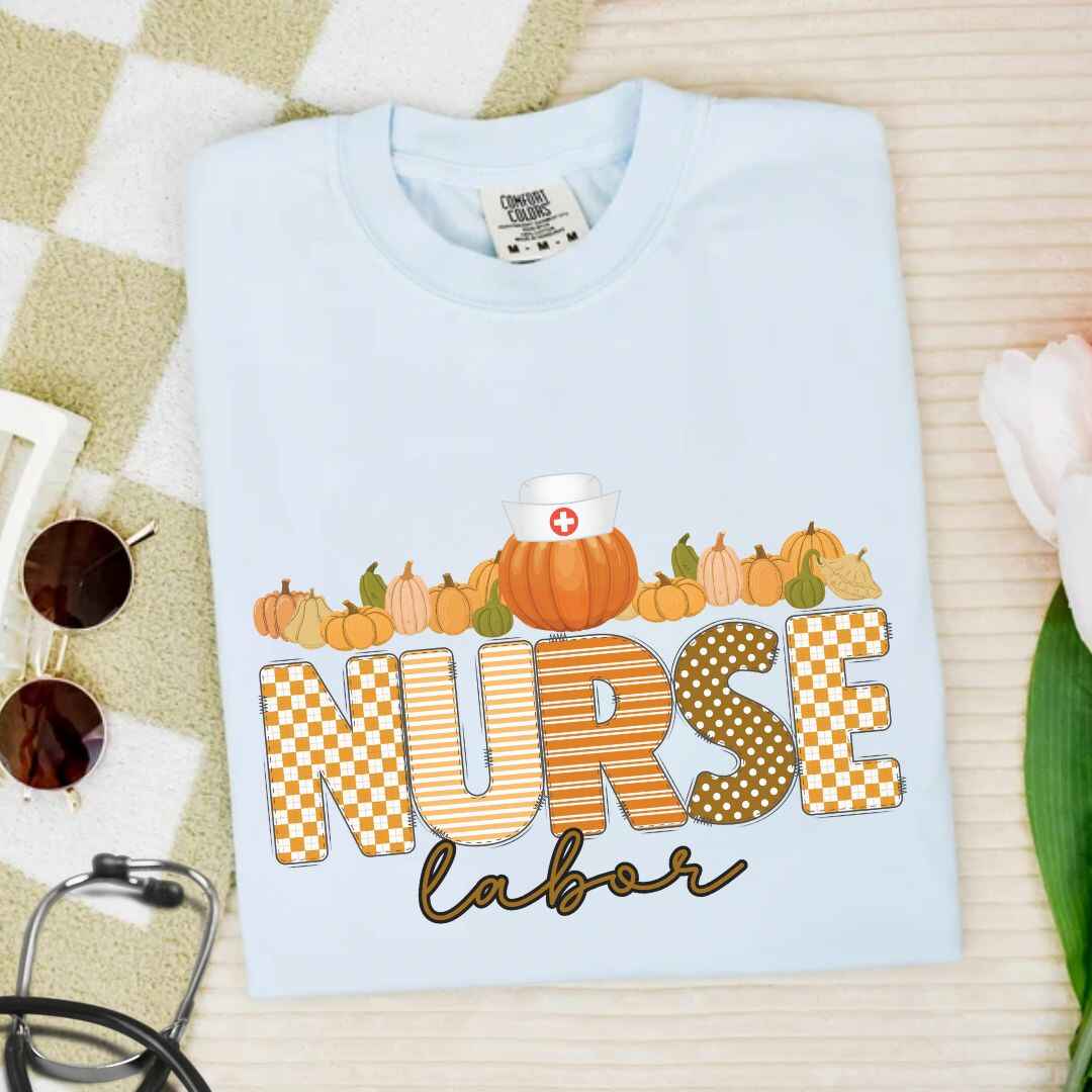 Labor And Delivery L&D Pumpkin Fall Nurse T-shirt