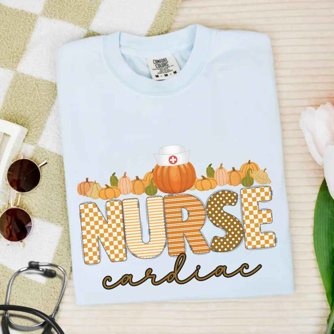 Cardiac Nurse Pumpkin Fall T-shirt