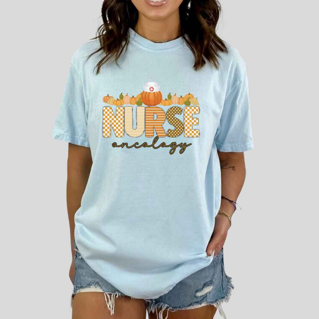 Oncology Nurse Pumpkin Fall T-shirt