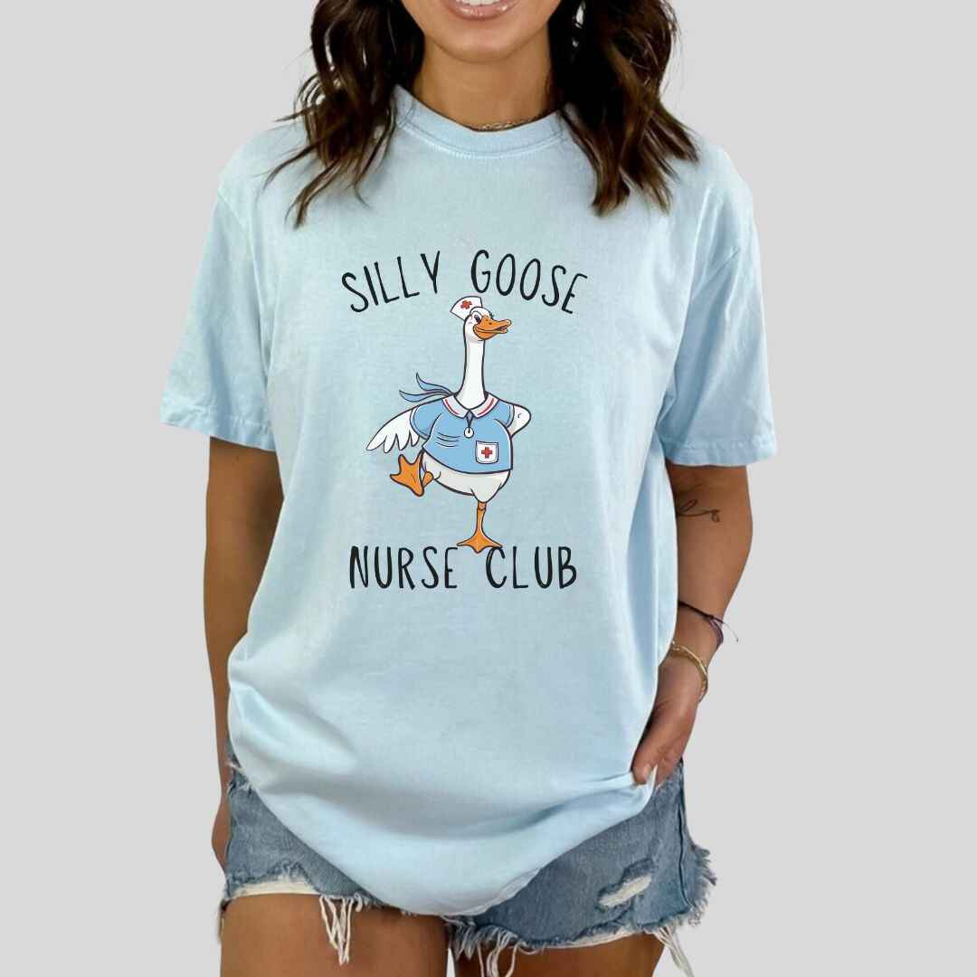 Silly Goose Nurse Club Funny T-shirt