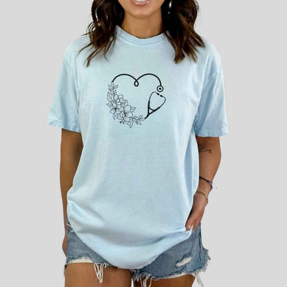 General Nurse Heart Stethoscope Minimal T-shirt