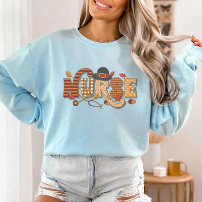 Thanksgiving Fall Nurse Sweatshirt