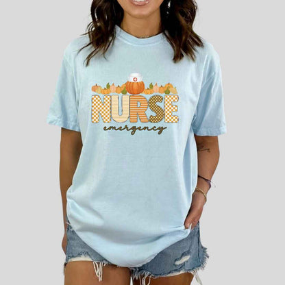 Emergency Nurse Pumpkin Fall T-shirt