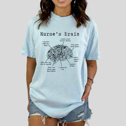 Nurse's Brain Funny T-shirt