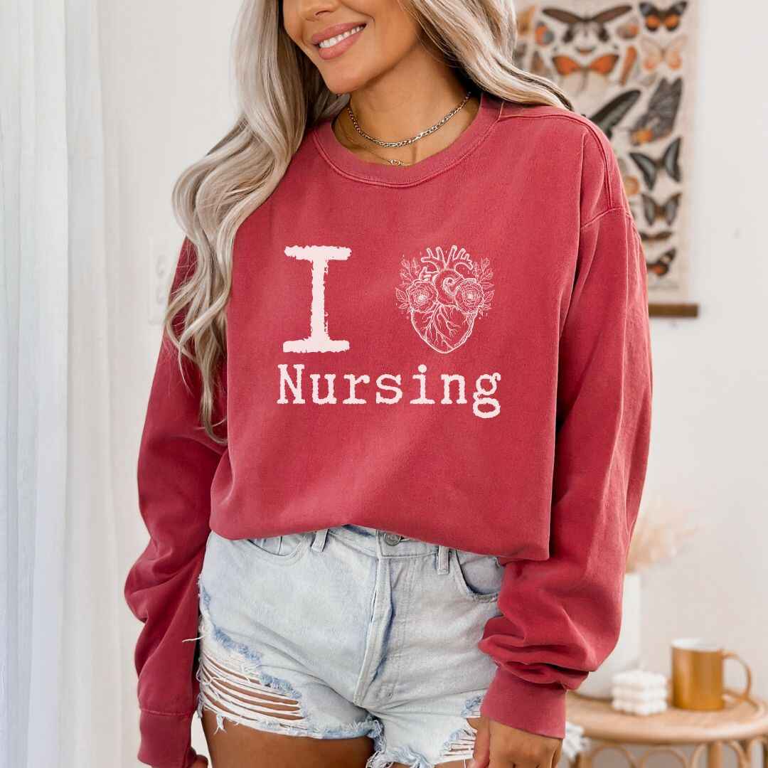 I Heart Nursing Sweatshirt