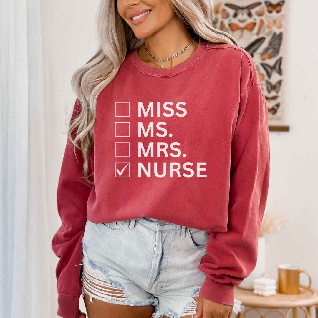 Nurse Checkbox Sweatshirt