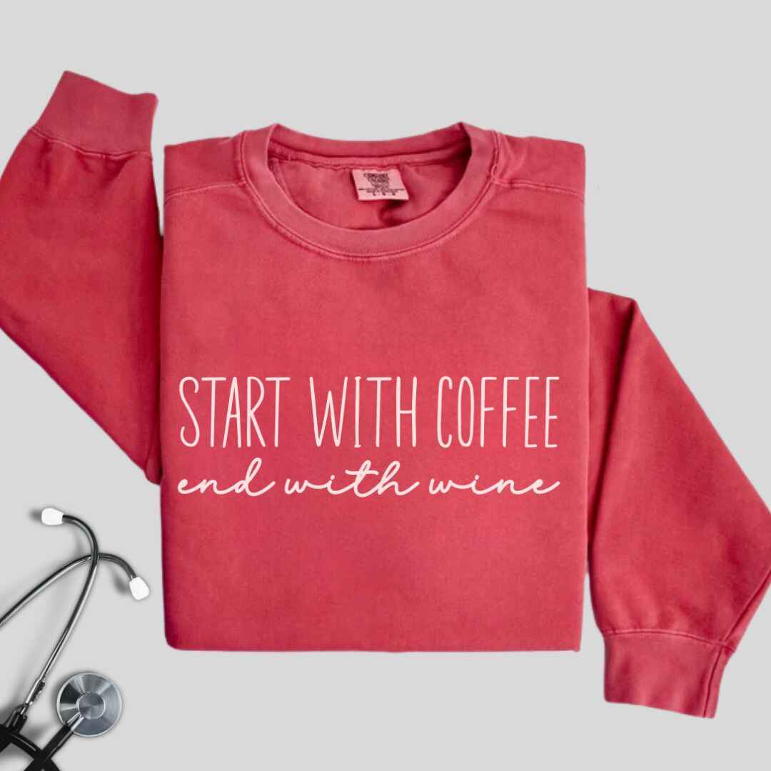 Start With Coffee Sweatshirt