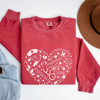 Love, Compassion, Empathy Heart Sweatshirt