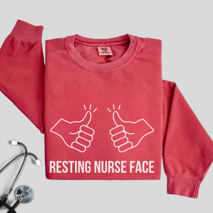Resting Nurse Face Sweatshirt
