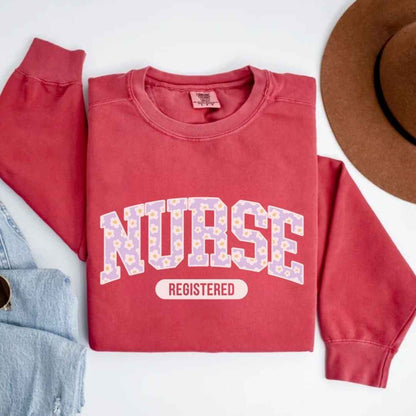 Registered Nurse Bright Floral College Sweatshirt