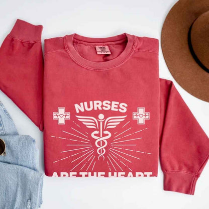 Nurses Are The Heart Of Healthcare Sweatshirt